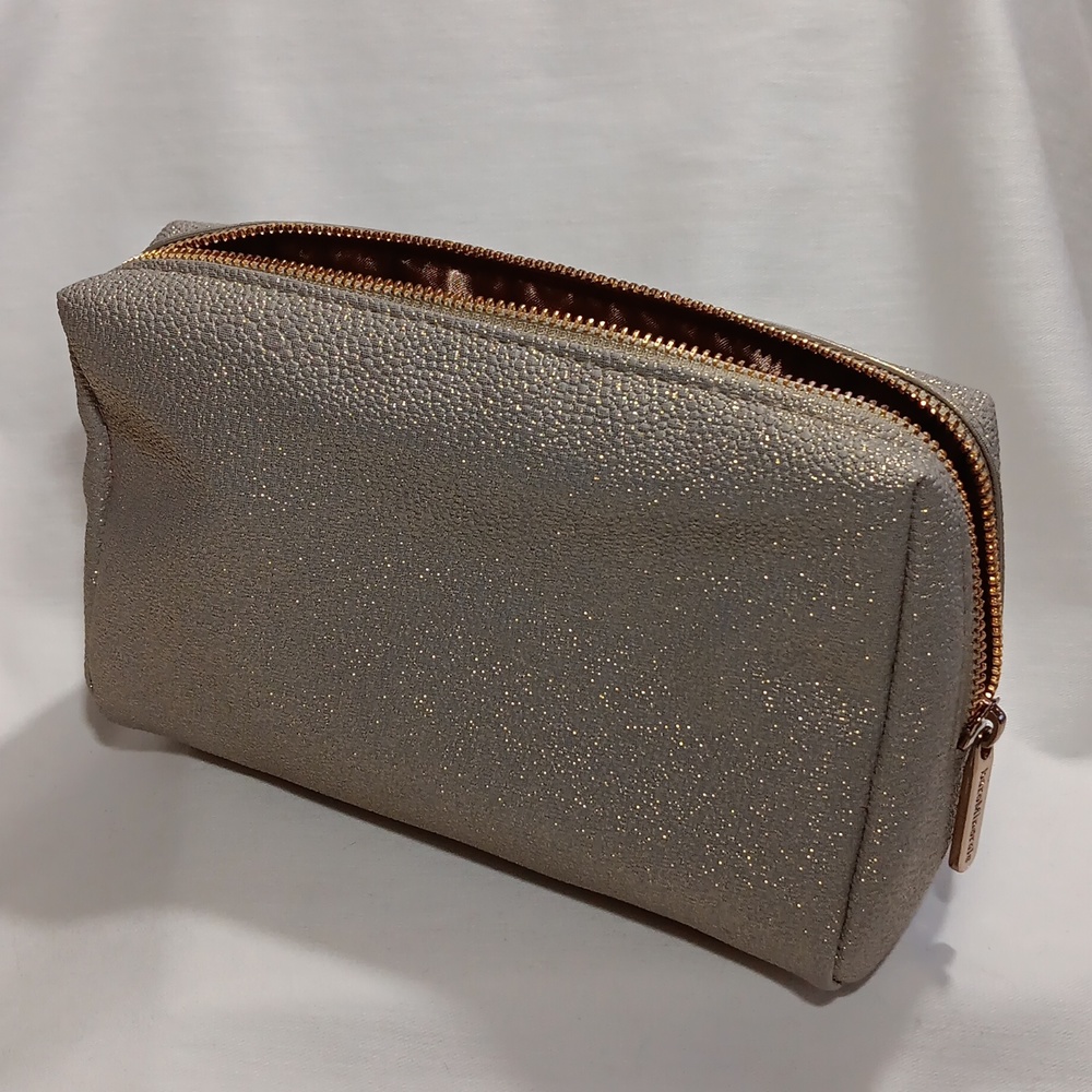Bareminerals Shimmer Gold Faux Pebble Leather Makeup Bag